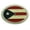 FLAG PUERTO RICO SILVER BORDERS OVAL, variant on Puerto Rico Usa Flag Bandera puertorriquena Puertorriqueno San Juan Belt Buckles