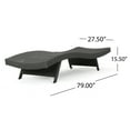 thumbnail image 5 of Chaise Longue en Osier Ensemble de 2, Chaise Longue de Piscine en Rotin PE d'Extérieur avec Dossier Réglable pour Terrasse, Balcon, Pelouse, Gris, 5 of 5