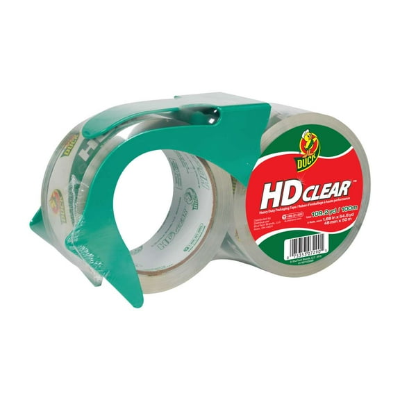 Duck HD Packing Tape, 1.88 in x 55 yd, Clear, 2 Pack