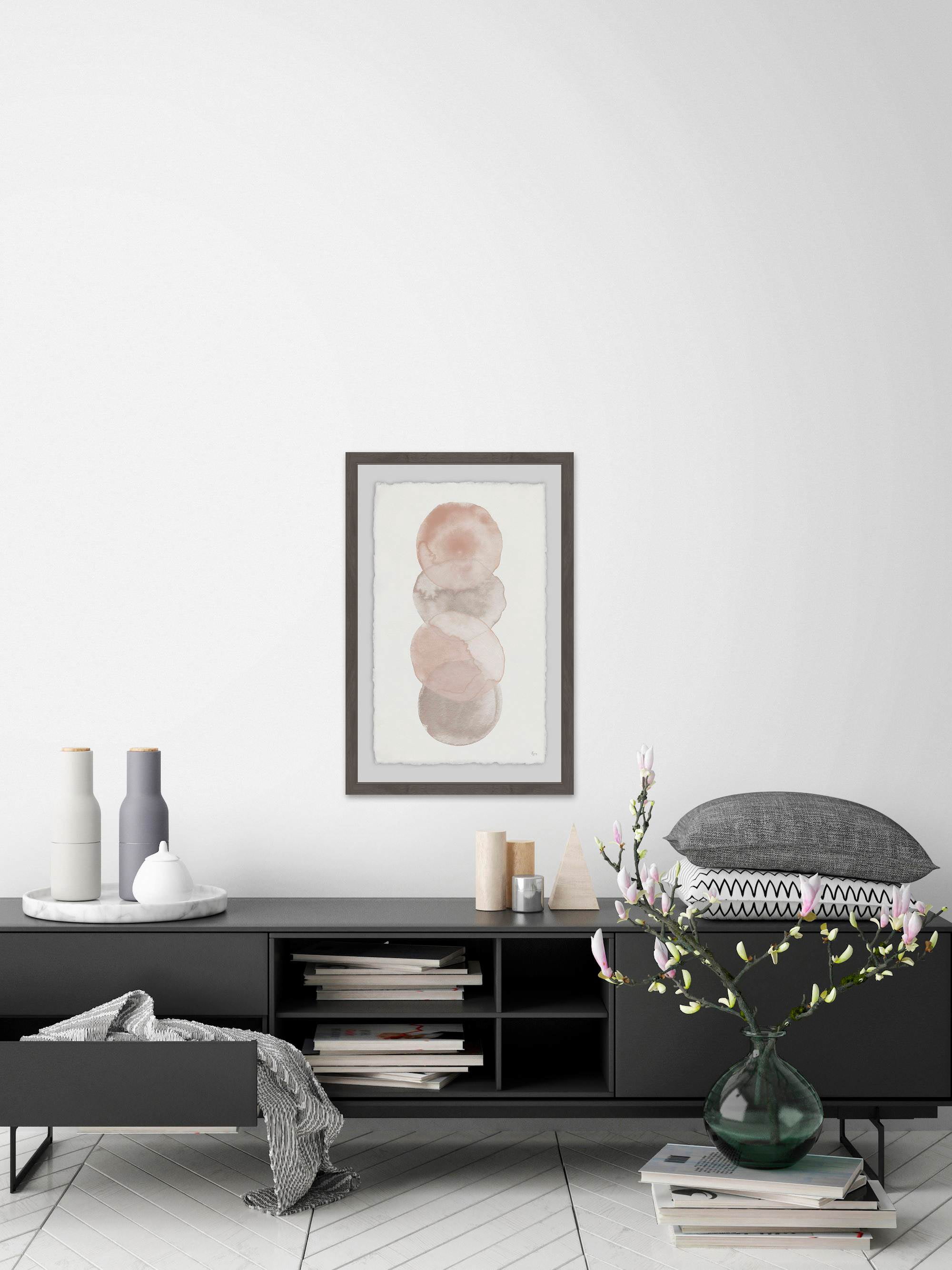 Quadruple Blotch Framed Painting Art Print
