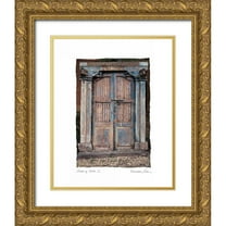 Love, Maureen 12x14 Gold Ornate Wood Framed with Double Matting Museum Art Print Titled - Doors of Cuba I