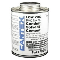 Cantex Conduit Fitting Pipe Cement, PVC, PVC Coated, Clear 7210602