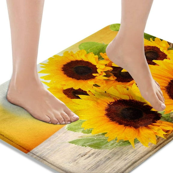 Bath Mats for Bathroom, Bathroom Mats Rugs No Silp, Blue Beach Washable Cover Floor Rug Carpets Floor Mat Bathroom Decorations 20x32 Inches