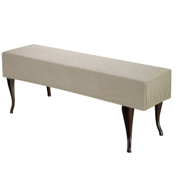 Uxcell Bench Cushion Cover Stretch Twill Dining Bench Cover, Light Gray Brown
