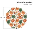 thumbnail image 2 of Honeii Autumn Pumpkins print Leather Coaster Set of 4, ideal for safeguarding your furniture from drinks spills and effortless cleanup-Octagon, 2 of 6