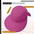 thumbnail image 2 of WCJM Foldable Straw Sun Visor Hat for Women 2 in 1 Zipper Off Crown Ponytail Friendly Lightweight Cap for Beach Vacation Outdoor, 2 of 6