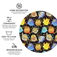 thumbnail image 3 of Lsque Cartoon Bird Owl Pattern 4" Drink Coasters Set of 4, PVC Leather Absorbent Coasters, Table Coaster Set Decorative Coffee Cup Coasters Housewarming Gift -Round Shape, 3 of 6
