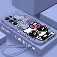 thumbnail image 1 of Sanrio Hello Kitty Cartoon Liquid Left Rope For Samsung Galaxy S24 S23 S22 S21 S20 FE S10 Ultra Plus Lite 5G Cover Funda Gift Festivals, 1 of 6
