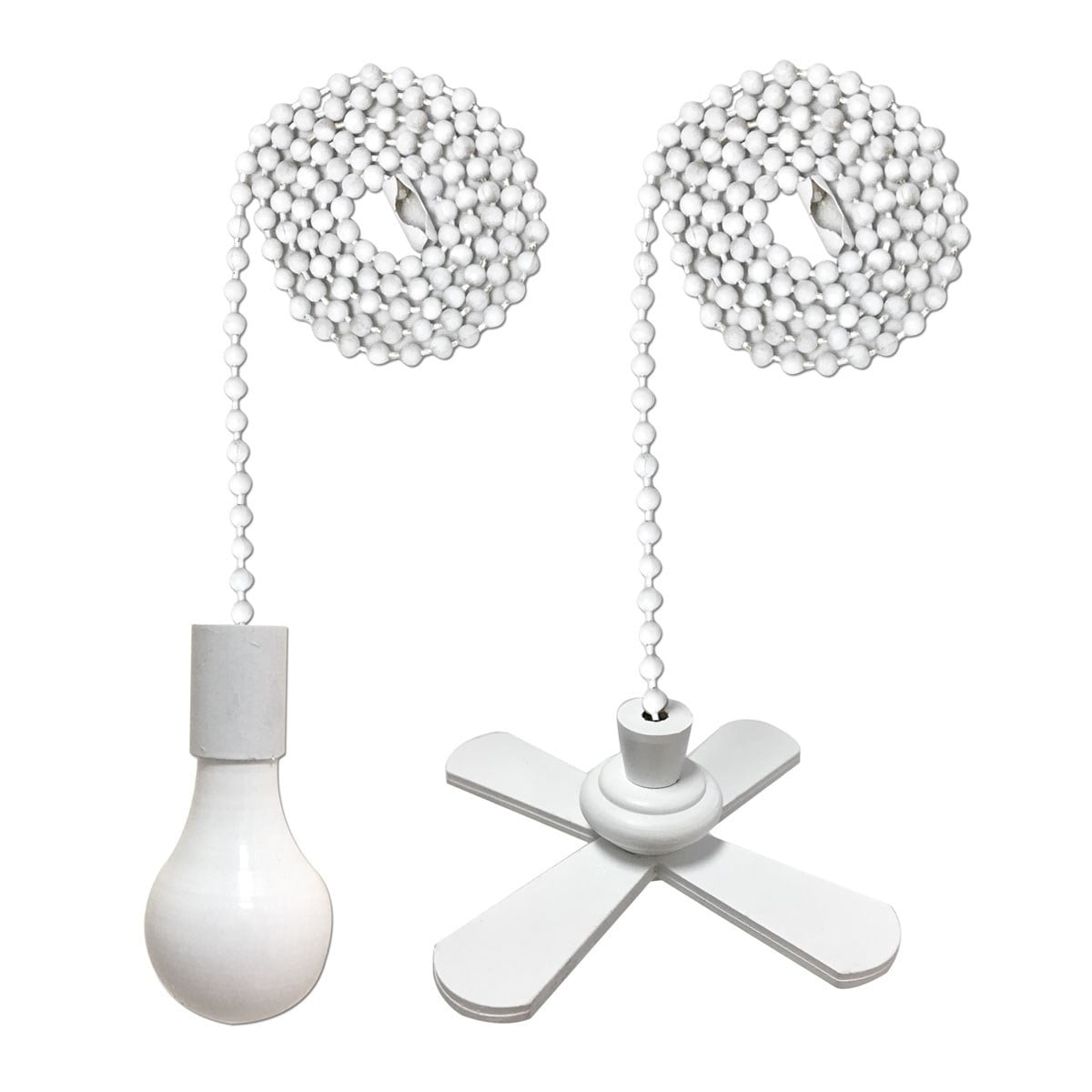 Royal Designs Fan and Light Bulb Shaped Pull Chain Set ...