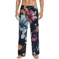 thumbnail image 2 of Kdxio Flowers ad Butterflies Print Men's Sleep Pajama Pant Lounge Pants with Pockets, 2 of 8
