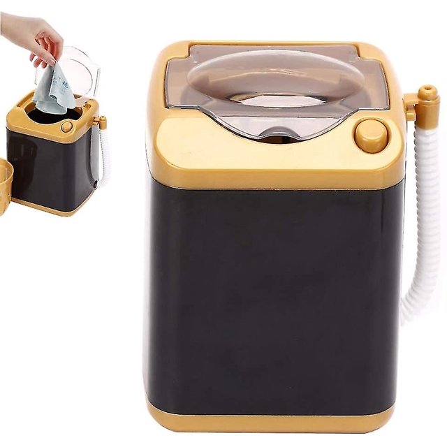 Mini Coffee Machine Washing Machine, Make-up Brush; Mini Makeup Brush Cleaning Device, Washing Machine Wash, for Girls, Ladies, Cosmetic Tool (Golden)