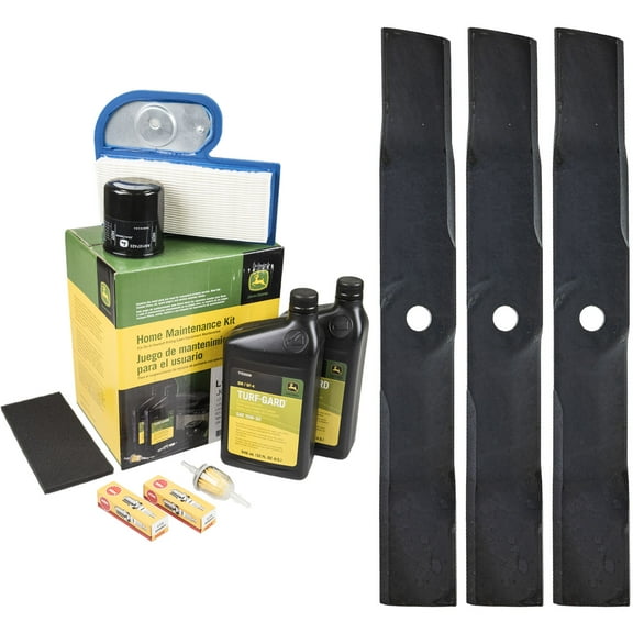 John Deere OEM Model LX288  Maintenance Kit and Mulching Blades, 54" Mower Deck