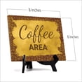thumbnail image 2 of Signs ByLita Coffee Area, Golden Latte Table Sign With Acrylic Stand (8 x 6"), 2 of 4