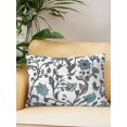thumbnail image 2 of Outdoor Pillows Waterproof, Boho Leaf Bedding Throw Pillows with Insert for Couch Sofa Bed, Teal Green Spring Farmhouse Pastoral Tribal 12x20 Inch Pillowcases Decorative Patio Pillow Set of 1, 2 of 8