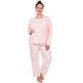 thumbnail image 3 of Angelina Women's Kangaroo Pocket Shirt Top with Flannel Pants Pajama Set, 3 of 5