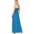 thumbnail image 2 of HAPPY BAY Women's Solid Smocked Top Maxi Evening Slit Dress Casual Strapless Tube Dresses for Women One Size Cobalt, Solid, 2 of 4