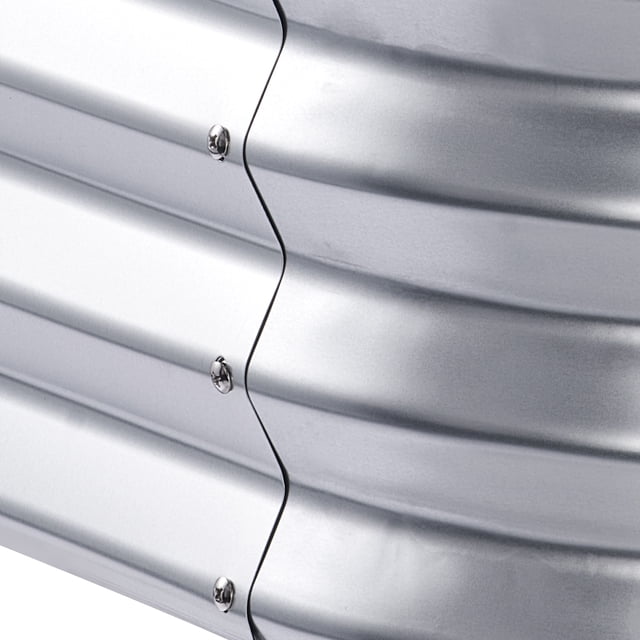 Maceta de jardín elevada VEVOR galvanizada 48,2 x 24,6 x 11 pulgadas Color plata