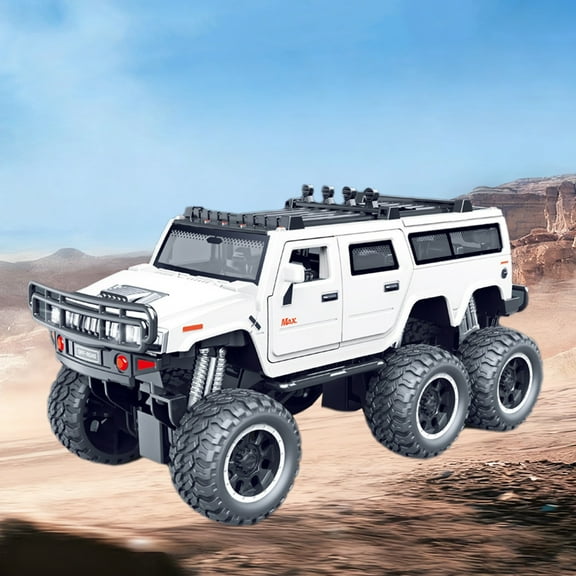 VWRXBZ Six-Wheel Off-Road SWAT Toy Car with Sound Light and Inertia Drive Openable Doors and Hood Spring Suspension 6.7x3.5x3.4 Inch Plastic Model for Boys Educational Gift