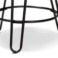 thumbnail image 3 of Bowery Hill Walnut Finished Wood and Black Metal 2-Piece Bar Stool Set, 3 of 6