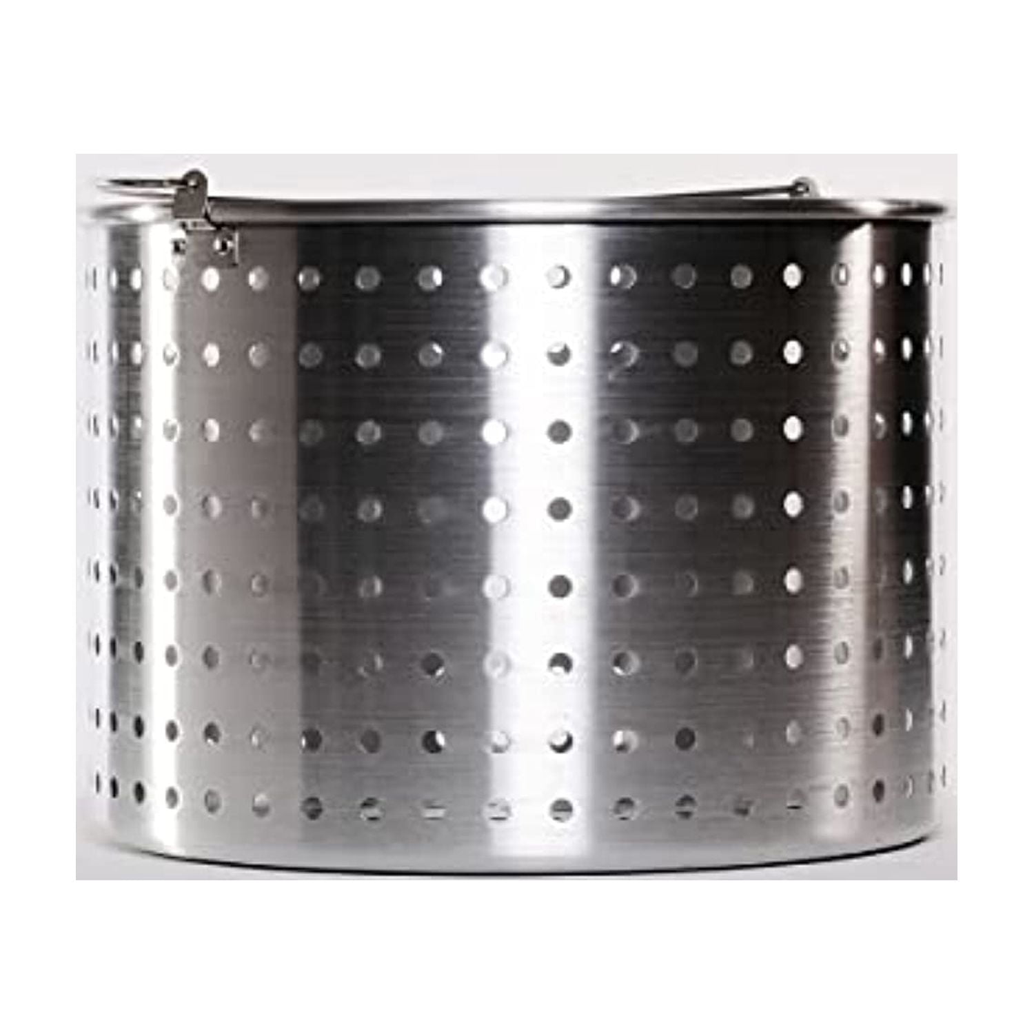 Aluminum Cooking Pot, Punched Hole Basket and Lid, 60-Qts.