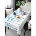 thumbnail image 6 of Blue Polka Dots Table Cloth, Waterproof Tablecloth for Rectangle Tables, Watercolor Abstract Art Retro Reusable Washable Fabric Table Cover for Restaurant Kitchen Dining Tables 60"x120", 6 of 9