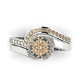 thumbnail image 2 of 0.45 ct Brilliant Round Cut Yellow Moissanite 18K White Gold Solitaire with Accents Engagement Bridal Wedding Ring Band Set size 10.25, 2 of 7