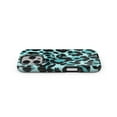 thumbnail image 4 of DesignSkinz Scratch-Resistant Hard Slim Case Compatible with iPhone 15 Plus (Compatible with MagSafe) - Vector Hot Turquoise Cheetah Print, 4 of 9