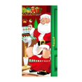 thumbnail image 2 of Ruifaya Cortina de puerta navideña con bandera de Papá Noel, fondo de tela para colgar, 2 of 6