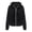 Black, variant on lnmuld Girls Solid Fuzzy Hooded Jacket Full Zip Front Long Sleeve with Pockets Warm Casual Outerwear Coat Light Purple,11-12 Years