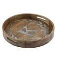 thumbnail image 3 of Gerson Heritage Collection Mango Wood Round Tray With Letter "N", 3 of 7