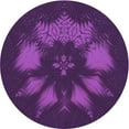 thumbnail image 1 of Ahgly Company Machine Washable Indoor Round Transitional Dark Orchid Purple Area Rugs, 4' Round, 1 of 7