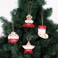 thumbnail image 4 of Juego de 8 adornos de madera de Navidad, adornos de madera de estrella de granja, decoraciones de árbol de Navidad de madera con cuerda de arpillera, adornos colgantes decorativos para, 4 of 6