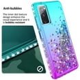 thumbnail image 3 of Bemz Liquid Quicksand Case for Samsung Galaxy S20 FE (with Touch Tool) - Mandala Floral (Teal/Purple), 3 of 6
