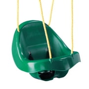 Swing-N-Slide Child Swing with Safety Belt and Nylon Rope for Toddlers- Green for Backyard Swing Sets