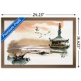 thumbnail image 3 of China Landscape with Pagoda Wall Poster, 14.725" x 22.375", Framed, 3 of 3
