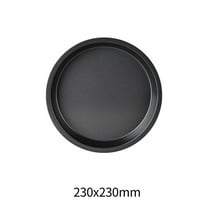 JeashCHAT Pizza Pan 9 Inch Round Baking Pan Non-Stick Bakeware Pizza Tray for Home Restaurant Kitchen Party, Easy to Clean, Black