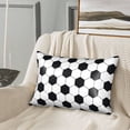 thumbnail image 3 of KLL Soccer Ball Pattern Silk Pillowcase for Hair and Skin Standard Size 20"X 30" Soft Breathable Pillow Covers for Sleeping, 3 of 8