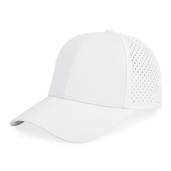Mens Hats, Hats for Men, Women's Hats & Caps, Running Hat, Men's Hats & Caps, 6 Panels Stretch Full Closed Baseball Caps Mens High Crown Mesh Breathable Fitted Cap Wide Brim Trucker Hats, White