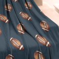 thumbnail image 3 of Dark Blue Football Repeat Pattern Blanket,Comfortable Soft Lamb Wool Throw Blanket,All Season,Warm Lightweight Blankets for Sofa Bed Couch Living Room Chair,30"x40", 3 of 4