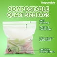 thumbnail image 3 of wqlpp-Certified Compostable QUART Resealable Zip Bag, Extra Strength Food Bags, Plant-Based Freezer-Safe (26 Pack), 3 of 4