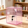 Lockable Clear Piggy Bank, Large Acrylic Savings Box with Key ...