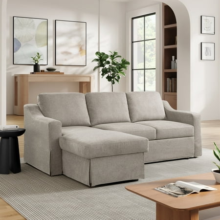 Serta Henley Modern Convertible Sleeper Sofa, Flax