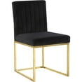thumbnail image 2 of Contemporary Chic Modern, Contemporary Velvet Upholstered Dining Chair with Durable Metal Base, Set of 2, 18" W x 22" D x 32" H, Chic Dining Table Chairs, 2 of 6