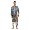 thumbnail image 2 of Christmas Trees Adult Onesie Pajamas Slim Fit Christmas One Piece Suit Pjs for Women and Men Hooded Zipper, 2 of 7