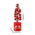 thumbnail image 3 of RuiJiao 13 Head Fruit Branch Christmas Ornament Plastic Craft in Green Red Gold Silver for Tabletop Home Holiday Decoration, 3 of 9