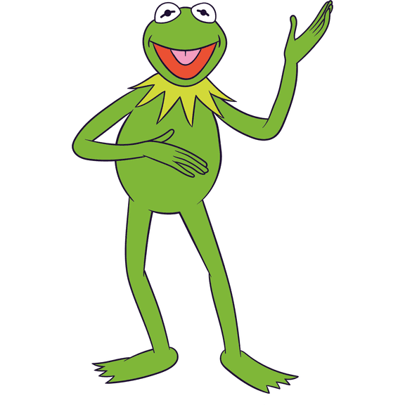 Sesame Street Muppet Character Decor Green Frog Design Vinyl Living Room Home Art Removable Wall Decal - 22" x 36" Adhesive Kids Bedroom Nursery Kermit The Frog Sticker Wall Decoration Sticker