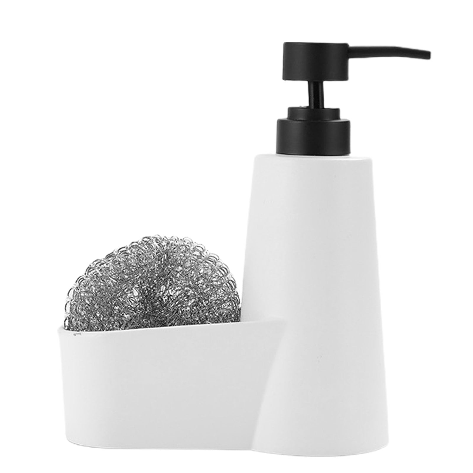 Dish Soap Dispenser with Sponge Holder Empty Refillable Liquid