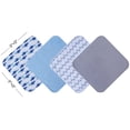 thumbnail image 4 of Viviland 24-Pack 9"x9" Light Blue Whale Baby Washcloths, Soft Super Absorbent Unisex for Sensitive Face & Body Skin, 4 of 6