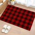 thumbnail image 2 of Christmas Farmhouse Washable Area Rug 2 x 3 ft Classical Red Black Buffalo Plaid, Soft Non Slip Rugs Stain Repellent Indoor Felt Carpet for Living Dining Room Bedroom Home Office, 2 of 9
