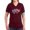 Garnet, variant on CafePress - Patriotic Peace Sign And USA Flag Women's V Neck D - Women's V-Neck Dark T-Shirt